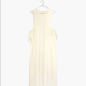 Madewell textures white jumpsuit